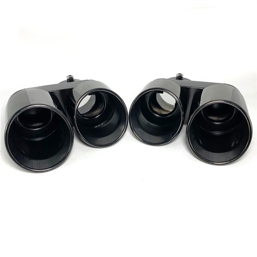 For BMW G05 X5 G06 X6 G07 X7 2019+ Nozzle 1 Pair Quad Black 304 SS Exhaust Tip - Picture 5 of 12