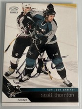 2002-03 Pacific Scott Thornton #344 Auto Autograph Signed San Jose Sharks