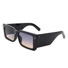 Retro Rectangle Flat Top Sunglasses - Chunky Square Tinted Unisex Sun Glasses