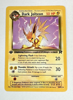Pokémon WOTC - 1st Edition Dark Jolteon 38/82 - Team Rocket
