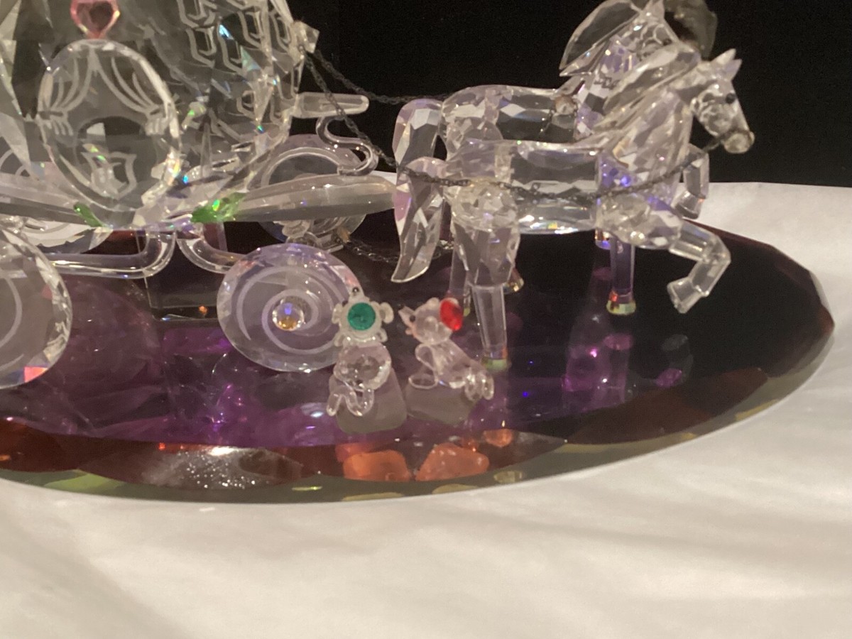 RARE CRYSTAL WORLD WALT DISNEY AUTHENTIC CRYSTAL CINDERELLA HORSE 