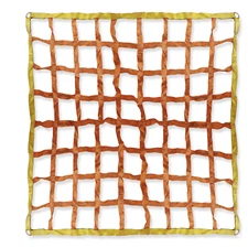 6'x8' Heavy Duty Cargo Net Trailer Pickup Truck Bed Cover 2" Strap 4 Metal Rings