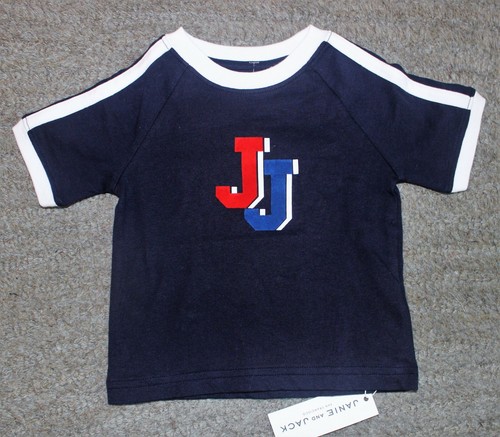 Janie and Jack Baby Boys Short Sleeve Navy T-Shirt - Size 18-24 Months - NWT - Picture 1 of 3