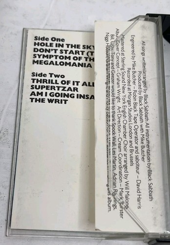 BLACK SABBATH SABOTAGE HEAVY METAL CASSETTE NEMS NEC 6018 England RARE Preowned - Picture 5 of 5