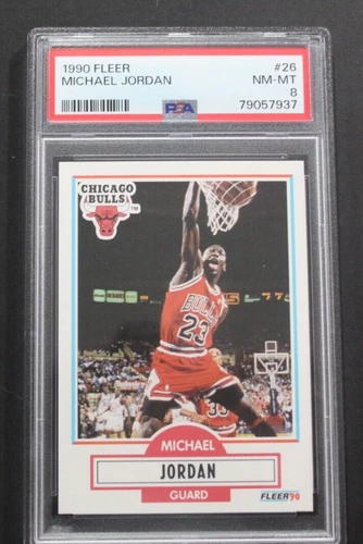1990 FLEER MICHAEL JORDAN #26 CARD PSA 8 NM-MT
