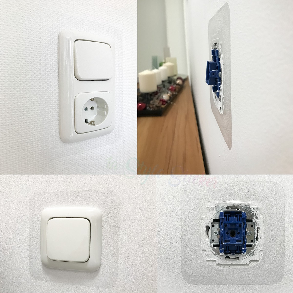 0XBIT Steckdosen Abdeckung 4er Set - Transparent, Wasserdicht Für Küche & Badezimmer