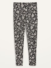 NWT Old Navy Women's Black Floral High Rise Jersey Leggings Pants many sizes
