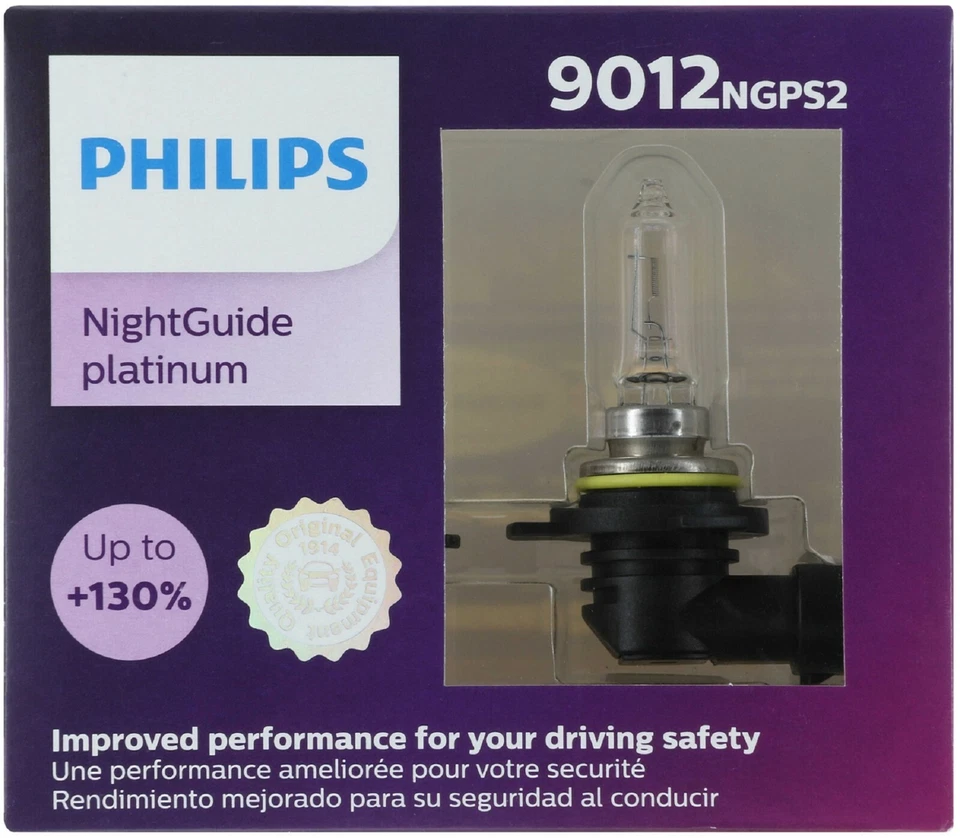Philips Night Guide Platinum 9012 55W Two Bulbs Headlight Replacement Upgrade OE - Изображение 2 из 4