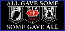 6 Pack All Gave Some Some Gave All Pow Mia Kia Ww Black Decal Bumper Sticker