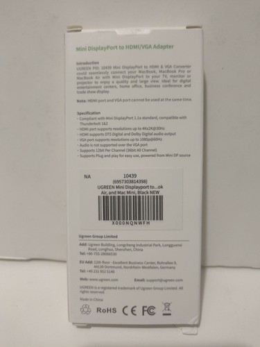 New UGreen Mini Display Port to HDMI/VGA Adapter - Picture 2 of 2