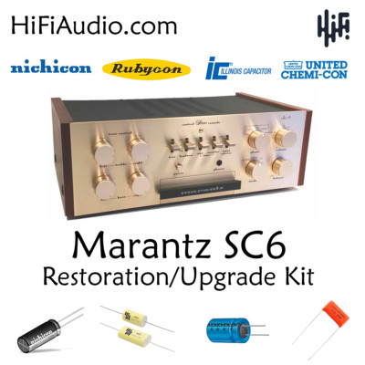 Marantz SC6 preamplifier rebuild restoration recap service kit