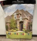 Jumbo Yard Sign Happy Birthday 15 Pc Wooden Stakes Included NEW 5.04-18 in