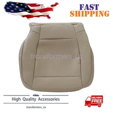 For 2017-2022 Ford F250 F350 Lariat Passenger Bottom PERF Leather Seat Cover Tan