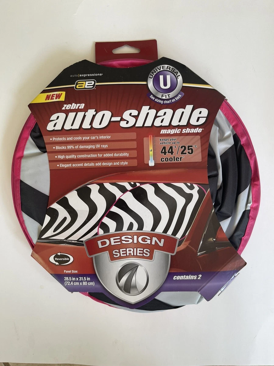 Car Windshield Sun Shade Universal Fit Sunshade Zebra Style UV protective