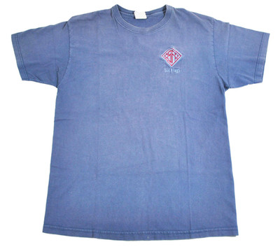 Vintage Six Flags 90s Theme Park Blue Shirt Size Medium