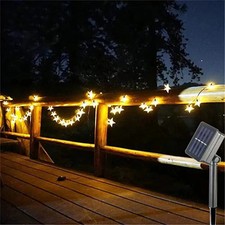 LED Star String Fairy Lights Solar Power Christmas Wedding Party Decor Outdoor