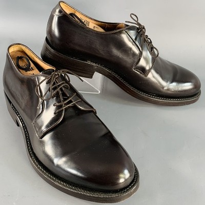 RAF SIMONS Größe 8 Braunes Leder Derby Schnürschuh