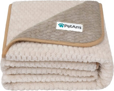 Waterproof Dog Blanket, Leakproof Pet Throw, Twin 60X80 Taupe Beige XL for Lar
