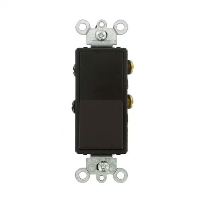 15 Amp Decora Residential Grade 4-Way Rocker Switch, Brown