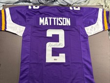 Alexander Mattison Autographed Signed Vikings XL Custom Jersey -PIA Witnessed