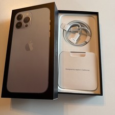 Apple iPhone 13 Pro Max Sierra Blue EMPTY BOX w Charging Cable BOX ONLY NO PHONE