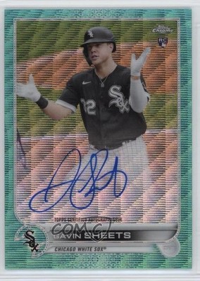 2022 Topps Chrome Rookie Aqua Wave Refractor 54/199 Gavin Sheets Auto RC 1ir6