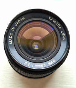 Yashica DSB 28mm 2.8 Lens Contax/Yashica C/Y mount + Canon EF adapter