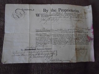 1771 Antique Land Survey Grant Deed Lease John Penn Northampton Co PA Lukens