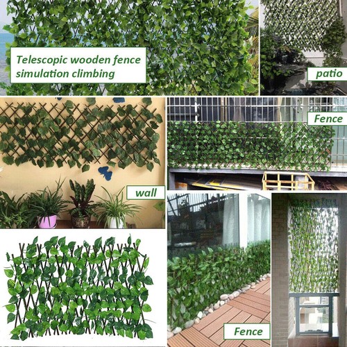 Decor Artificial Fence Leaf Fake Plant Ivy Fence Telescopic Fence Fence Wall - Picture 3 of 12