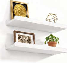 Floating Shelves Wall Mounted Set of 2 17 Inch Rustic Wood Wall Shelves Storage