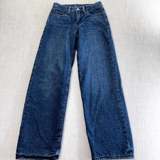 Gap Kids 90s Loose Fleece Lined Jeans Medium Wash Blue Denim Size 12