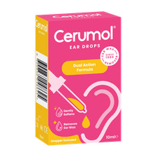 Cerumol Ear Drops 10mL Gently Soften Remove Ear Wax Dual Action Formula