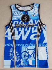 SUGOI Running Away Multisport Chicago Graphic Triathlon Top - Zip Singlet Medium