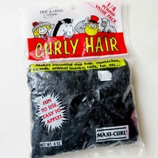 Curly Black Doll Hair 4 oz One Only Creations, Vintage New
