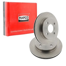 2x MAPCO BREMSSCHEIBEN 253mm BELÜFTET HINTEN passend für FORD COUGAR MONDEO SCOR