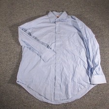 Vintage Brooks Brothers Makers Shirt Mens 16.5-2 Blue Check Button Down USA 90s
