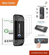 Steam Deck Screen Protection: 3 Pack Tempered Glass with Easy Installation Wipes