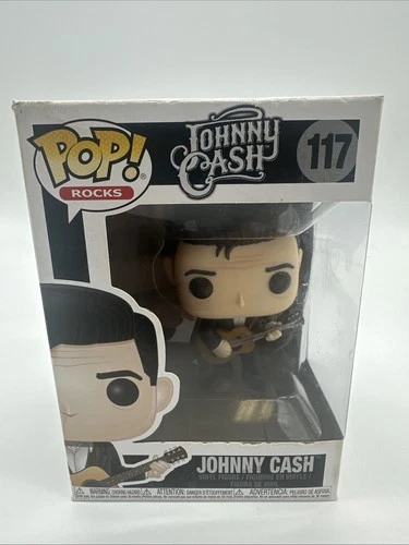🔥Funko Pop! Rocks: JOHNNY CASH (PLAYING GUITAR) #117 VAULTED PROTECTOR🔥