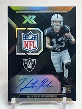 2019 Xr Hunter Renfrow Rookie Swatch Auto NFL Shield One of One 1/1