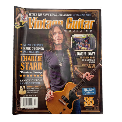 Vintage Guitar Magazine Charlie Starr Brian Setzer Jane Getter July 2021