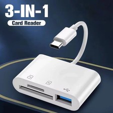 USB C 3 in 1 Hub Converter Type-C Adapter SD Card Reader For MacBook Pro Laptop