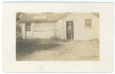 RPPC NY Sackets Harbor Garage with Polarine Sign