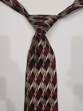 Gianfranco Ruffini Italy Mens Tie 100% Silk Necktie Geometric Made in USA