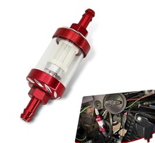 Motorcycles Fuel Filter, 1/4 Inline Fuel Filter, Metal Rust-proof High