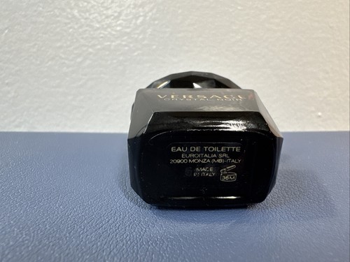 VTG VERSACE CRYSTAL NOIR 0.17oz 5ml EAU DE TOILETTE SPLASH MINI New Full - Picture 6 of 7