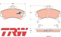 Trw GDB1317 Bremsbelagsatz FüR Scheibenbremse Bremsbelagsatz BremsbeläGe
