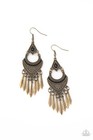 NEW Paparazzi Jewelry Earrings Trailblazer Beam Brass Dangle NWT — photo 2