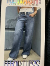 Rewash NY Bagger Jogger Jeans Womens Pull On Size 11/30 Oversized Y2K Skater