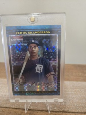 2002 Bowman Draft Picks & Prospects Curtis Granderson Chrome X Fractors RC #/150