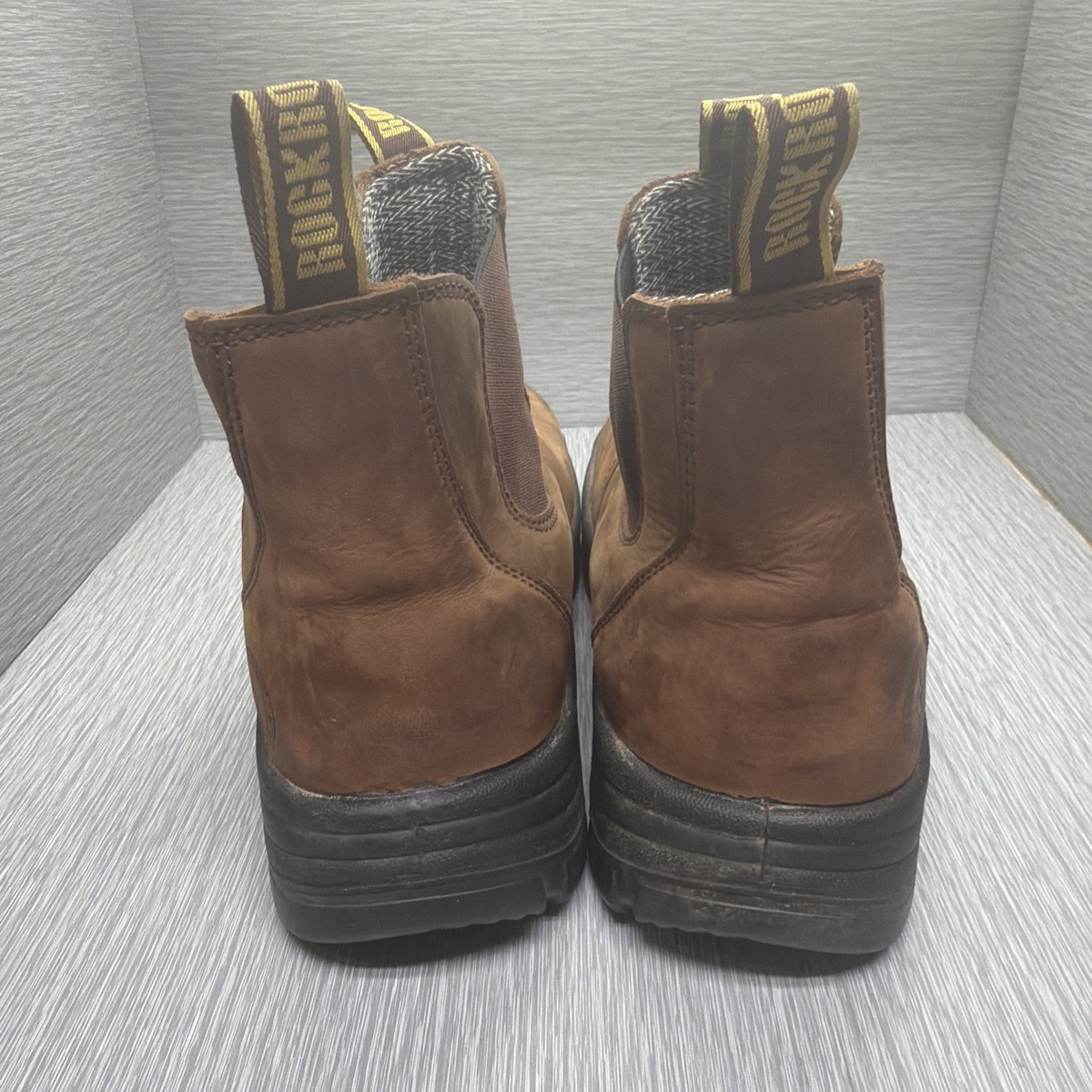 Rockrooster Work‎ Boots Mens 14 Brown Chelsea Safety Toe Slip On Industrial $_57.JPG?set_id=8800005007 main image 4